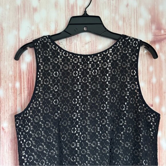 J. Crew Leslie Black Eyelet Crochet Lace Dressy Tank Top - Picture 9 of 10